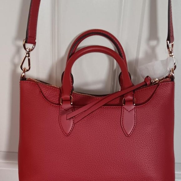NWT Michael Kors Austin Medium Satchel-Shoulder Bag -Terracotta Pebbled Leather - Picture 8 of 16